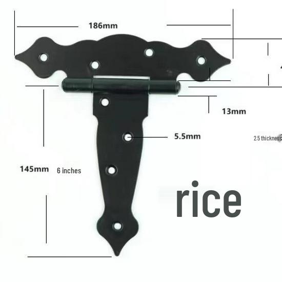 Heavy Duty Decorative Barn Door T-Hinges