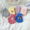 Kinderhandschuhe - Niedliche Cartoon Baby Bär Herbst Winter Kalt Warm Fünffinger Handschuhe mit geteilten Fingern