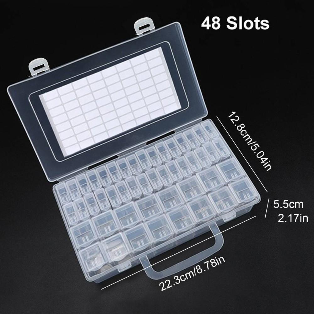 Clear Perler Beads Storage Boxes with Handle Storage Box Diamond Embroidery Accessories Drill Box
