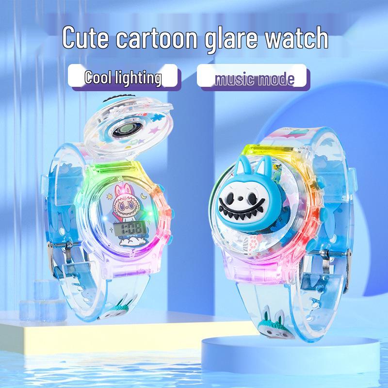 Rotating Luminous Music Cartoon Watch for Kids - TikTok Style
