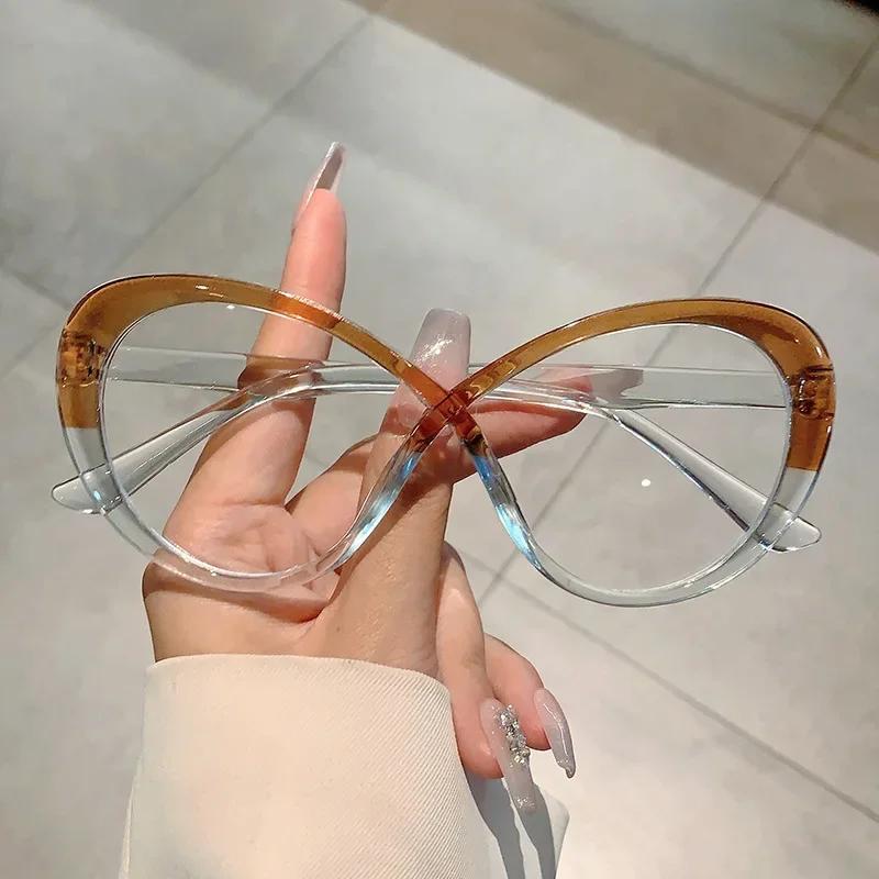 Infinity Oversized Frame Ladies Hyperopia Glasses Vintage Round Finished Reading Plus Eyeglasses Prescription Presbyopia Diopter