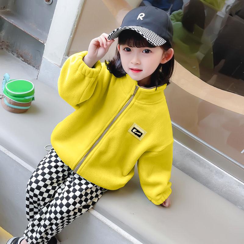 Balababy Autumn Winter Fleece Children's Jacket Stylish Fashionable Fleece Casual Jacket for Kids