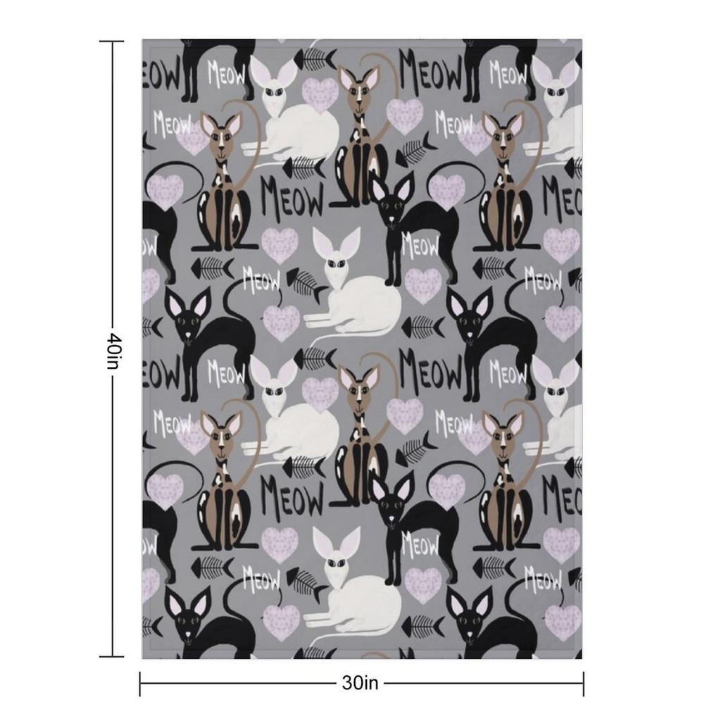 Cornish Rex Cats Throw Blanket Tourist Decorative Sofas Sofas Blankets For Sofas Blankets