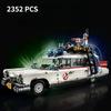 2352 PEÇAS ECTO-1 Ghostbusters Veículo Criativo Bloco de Construção Compatível com Peças de Brinquedo Carro Modelo Kit de Carro para Adultos Presente