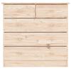 Chest of Drawers ALTA 77x35x73 Cm Solid Pine Wood