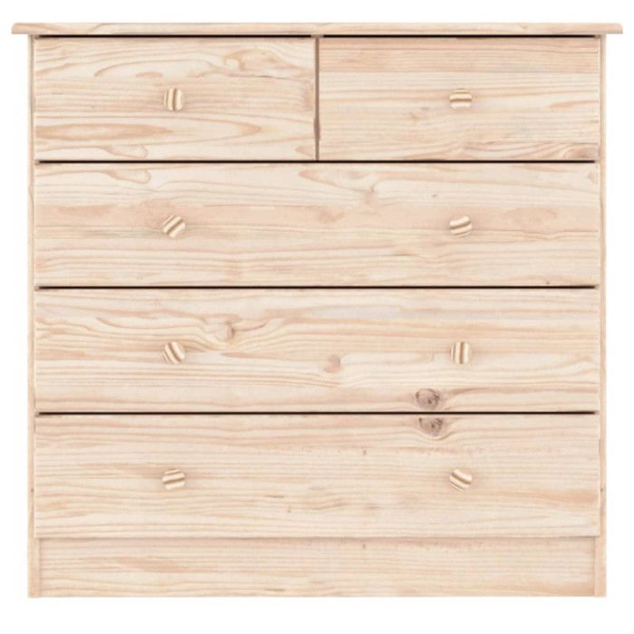 Chest of Drawers ALTA 77x35x73 Cm Solid Pine Wood