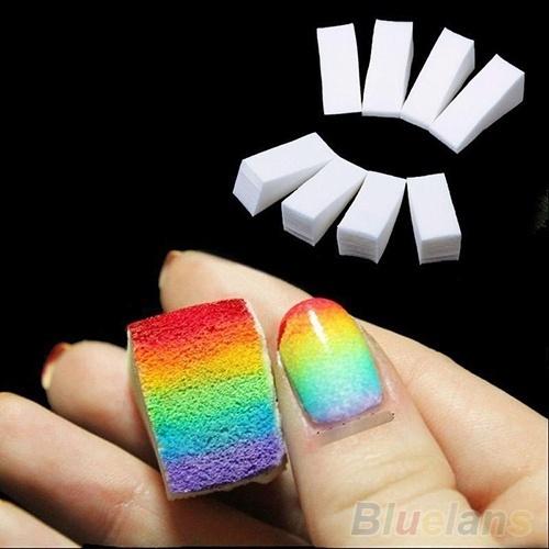 16 PCS Nails Beauty Accessories White Sponges for Acrylic Manicure Gel Nail Art Care DIY UV Tool