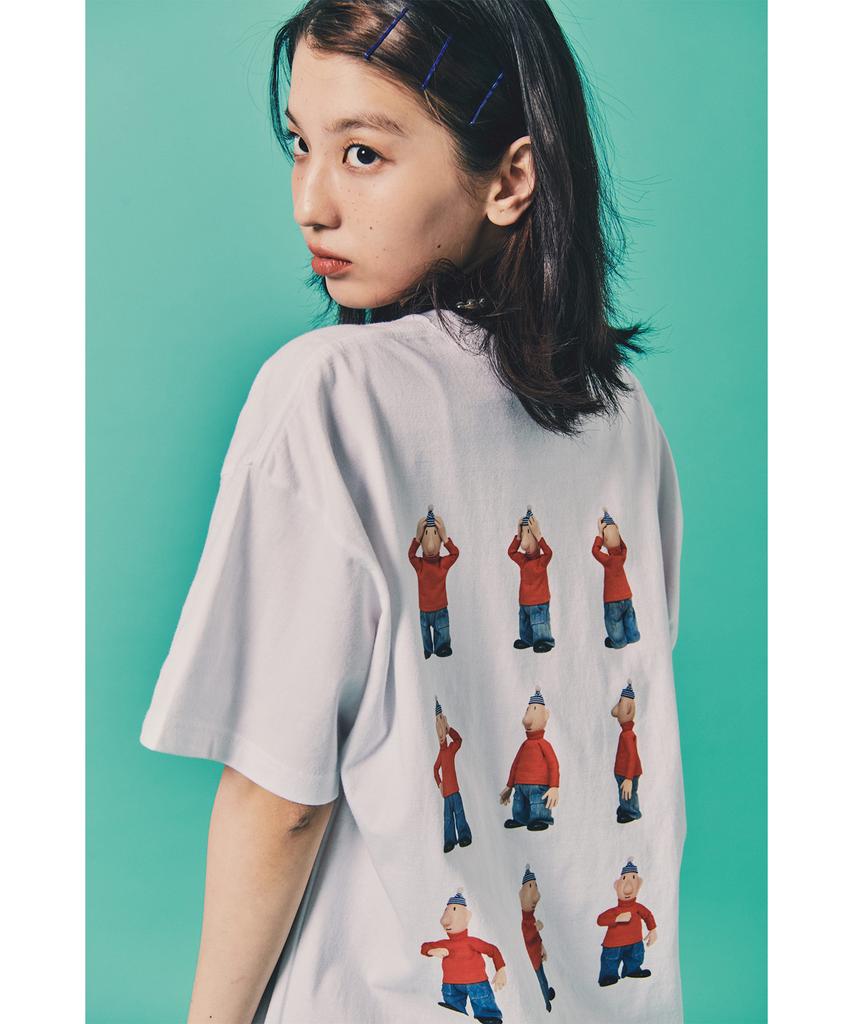 LAUGHER [Pat&Mat] Motion Mat T-Shirt - White