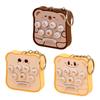 Keychain Toy Interactive Luminous Sound Effects Bread Shape Key Chain Mini Portable Whack-a-mole Decompressing Puzzle
