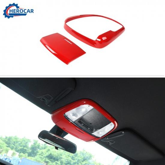 

Red Front Reading Light Lamp Cover Trim for Dodge Charger 14+/Durango 11+ ABS