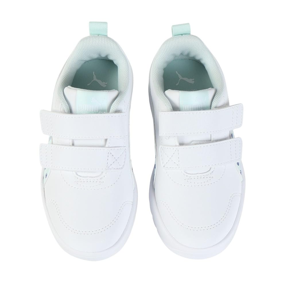 Puma Courtflex V3 Dotty V PS Athletic Perfekt for skole og sport Unisex for barneskole 2025 Blå Størrelse cm Barns (398758) Sko, Lettvekt,