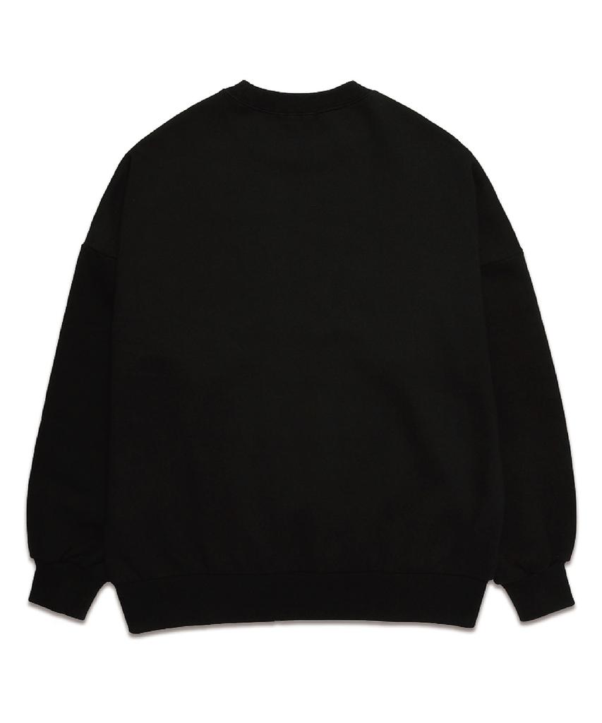 VANNWORKS Shark Logo Oversized Sweatshirt (Vls0046) Black