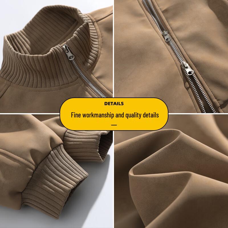 ROMON Men's Casual Stand-Collar Jacket