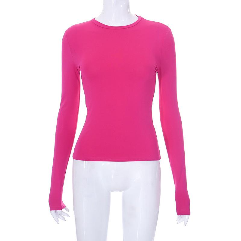 Women's Fashion Casual Long Sleeve O-Neck T-shirts and Tops