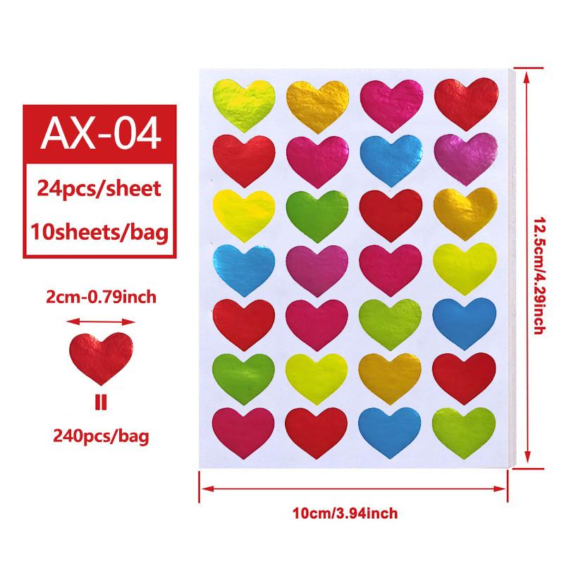 10PCS/Bag Colorful Love Reward Stickers Valentine s Day Love Decoration Stickers Commendation Stickers