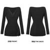 Black Knit Mini Dress With V-Neck Ruffle Hem Lace Panel Slim Fit Casual Wear