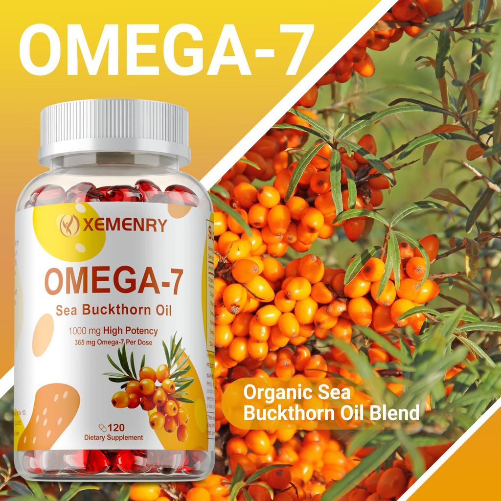 Kapsle s olejem z rakytníku řešetlákového Omega-7 podporují antioxidační aktivitu, posilují imunitu a podporují zdravou pokožku, vlasy a nehty.