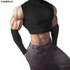 INCERUN Herren Mockneck Ärmellos Ripp Casual Figurbetont Cropped Tanktops mit Übersleeve