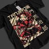 Anime Demon Slayer Tanjiro Old Japanese Graphic Black Tshirt Size S4XL