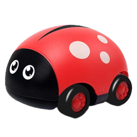 Pull Back Car Lovely Simulated Plastic Ladybug Two-way Pull Back Toy for Kids