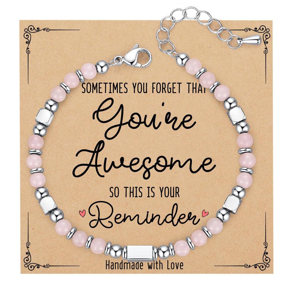 JYL TS Bracelet Letter Heart  Set Stackable Friendship & Personalized Luck