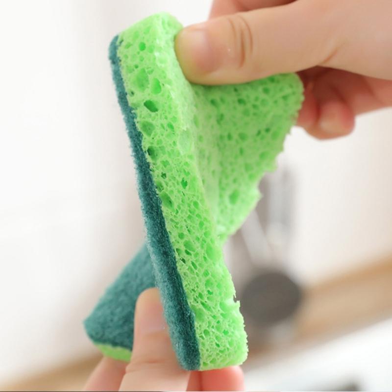 Non-Scratch Cleaning Scrub Sponges Scrubbing Dish Sponge for Washing Kitchen Dishes Bathroom Dishwashing Sponges 2pcs