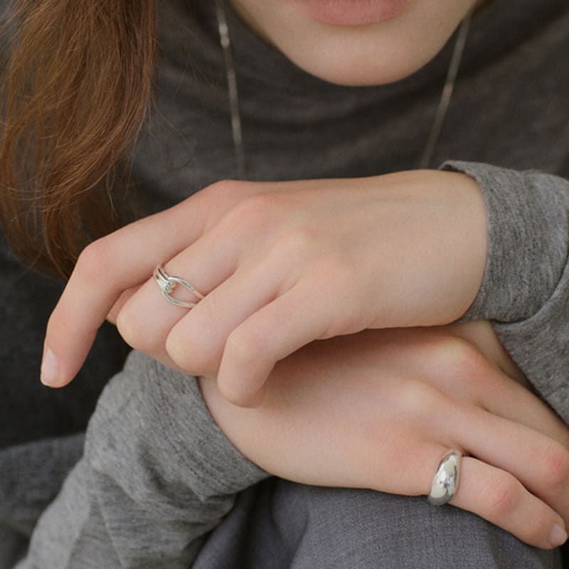 

NORMALLEE [Silver 925] Saddle Ring Silver