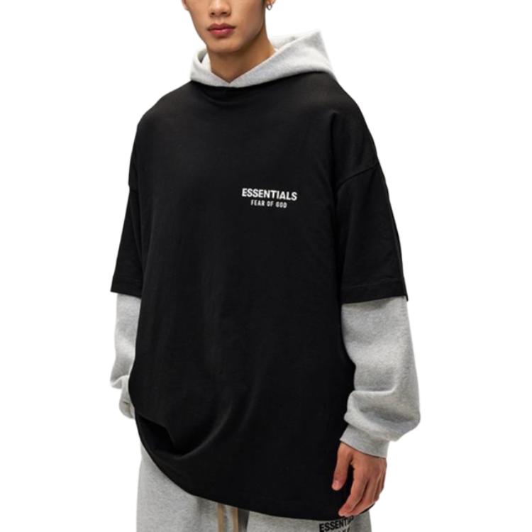 Fear of God Essentials Jersey Crewneck Tee Black Men Tops 125HO244360F
