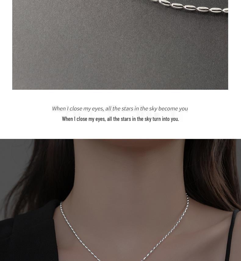 Korean Trendy Creative Rice Bead Clavicle Necklace for Women