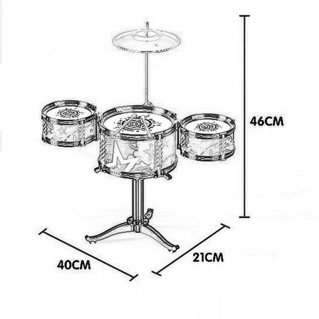 Kids Children Drum Set Music Toy Kids Jazz Drum Kits Music Enlightenment for Ages 2 3 5 6 Years Old Parties Stage Performance
