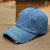 Ins Solid Color Old Ripped Cap Children Spring and Summer Fashion Versatile Street Sunshade Curved Brim Baseball Cap