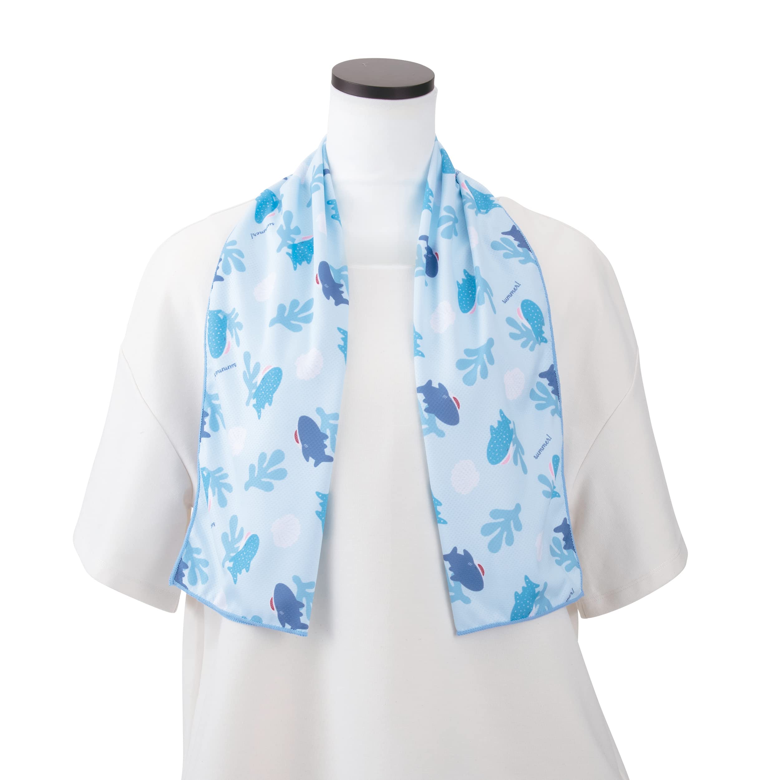 

Livheart Cool Towel, Leisure Cool, Kamu Kamu (approx. 100cm long), UV Protection, Cooling Material, 14024-02