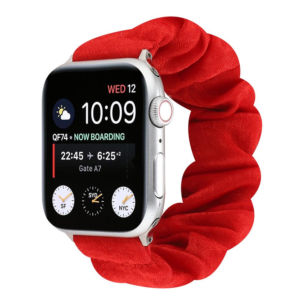 Compatible Apple Watch Scrunchie Band for Series 8/7/6/5/4/3/2/SE - Elastic Intestine Ring Design Wristband