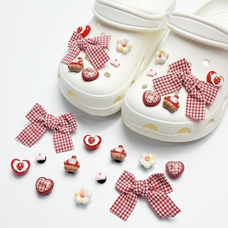 1set New Flower Bow Shoes Decoration DIY Removable Shoe Buckle Personalized Shoe Charms Set Fashion