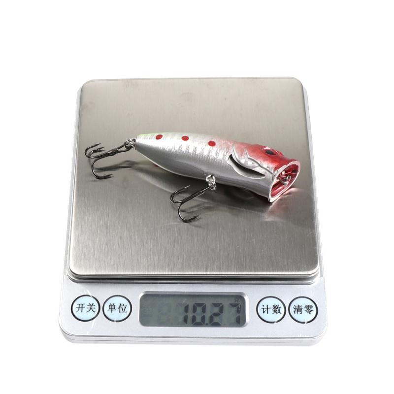 7cm10.2g5PCSBionic Wave-popping Lure for Long-distance Casting with Sound Beads, Surface-type Hard Lure, Specialized Lure for Fi