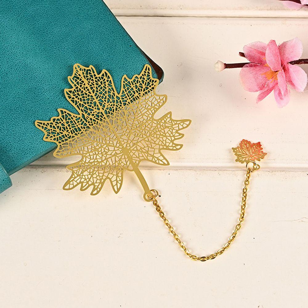 

Подвеска Кисточка Ручной работы Золотая Ажурная Закладка Лист Закладка Маркер для книги Металлические Закладки с Цепочкой Sycamore