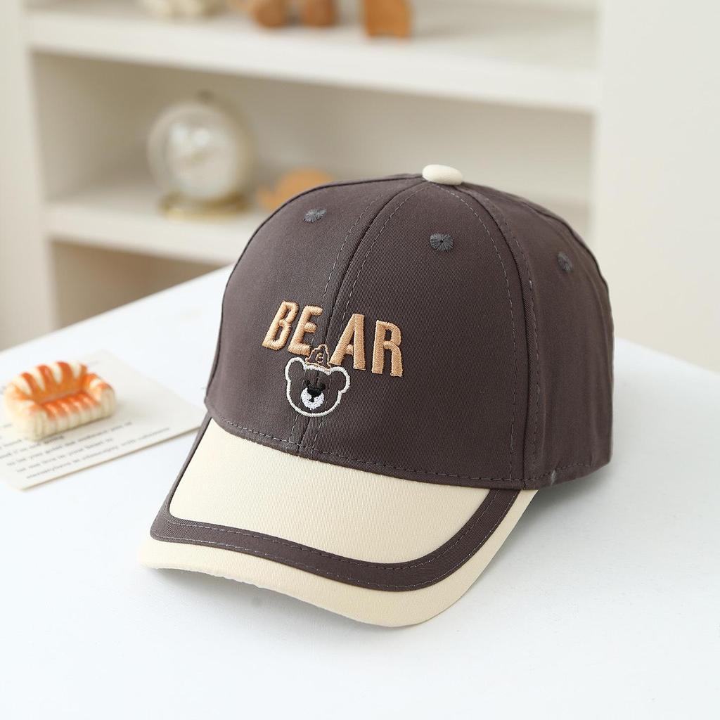 Boys/Girls Little Bear Duckbill Cotton Sun Hat - Baby Cartoon Baseball Cap for Spring/Summer