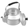 Portable Aluminum Teapot With Handle Lid Small Lightweight Kettle For Camping Coffee Pot Silver Metal Tea Boiling Water Filter