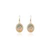 French Oil Painting Tulip Pearl Ear Hook Earclip Earrings, Medieval High-End Vintage Temperament Earrings Women
