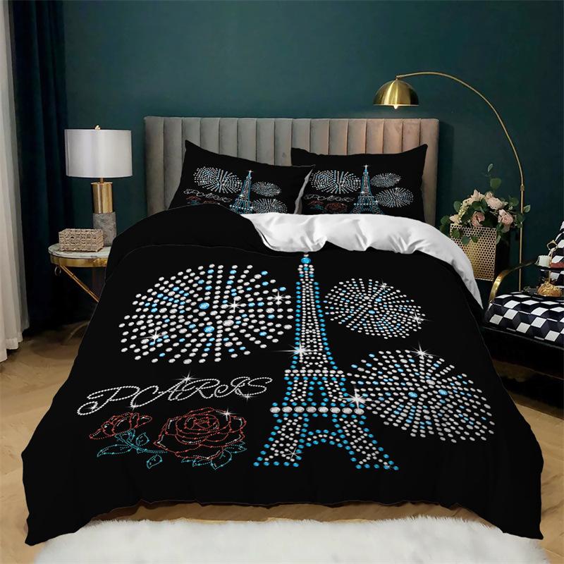 Einfacher Schmetterling Schwarz Bettbezug Löwenzahn Druck Bettwäsche Set Queen Größe Für Erwachsene Mädchen Teenager Zimmerdeko Polyester Steppdeckenbezug