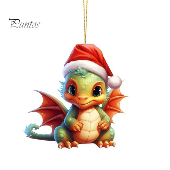 Christmas Dragon Pendant Cartoon Dragon Baby Acrylic Hanging Ornament Durable for Festive Tree Decoration