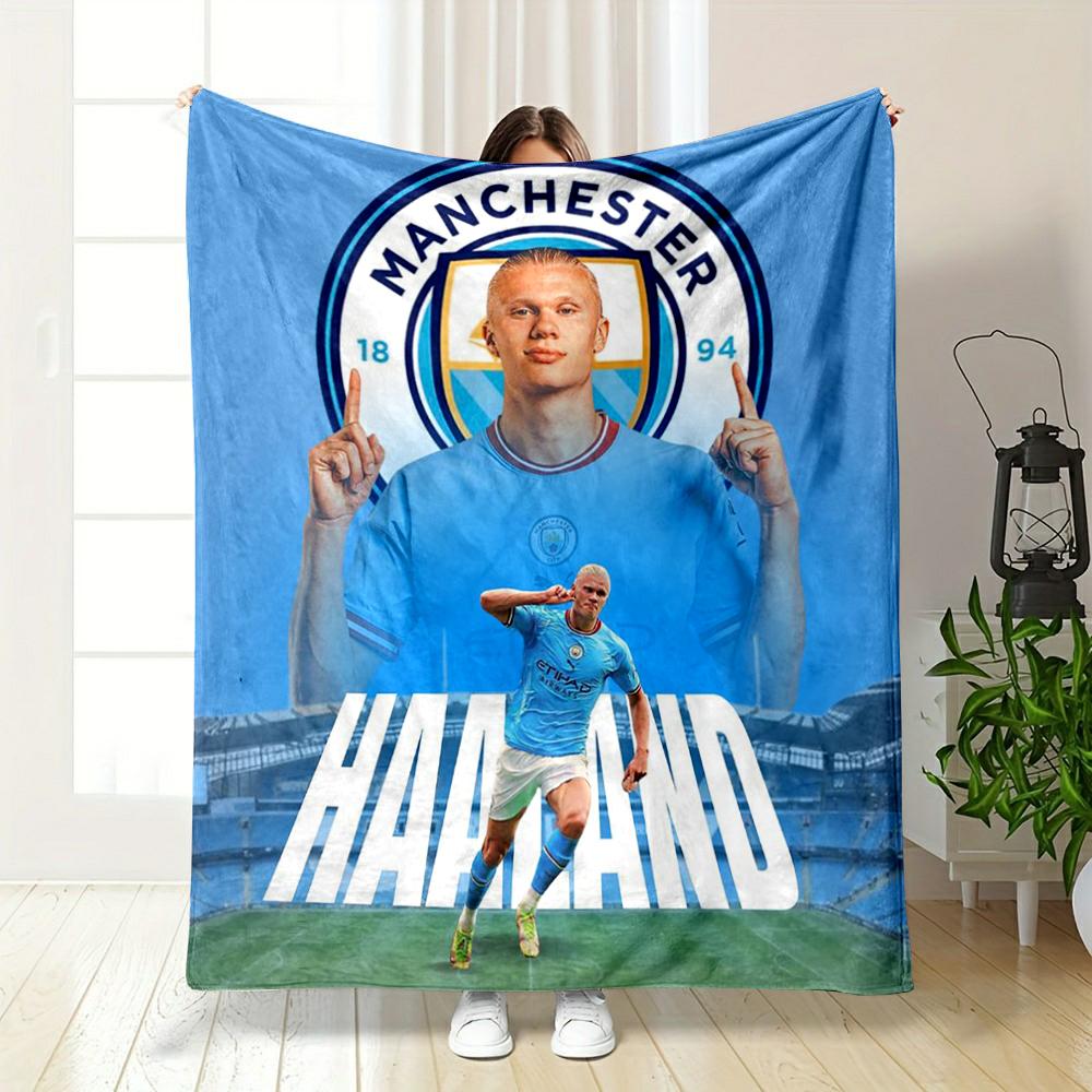 Manchester Haaland Designed Flannel blanket for bedroom, living room, sofa, and nap