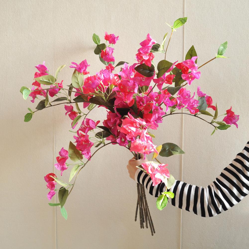 Faux Flower Artificial Bougainvillea Speetabilis Flowers Realistic Uv Resistant Silk Blooms Indoor Outdoor Garden Wedding Party