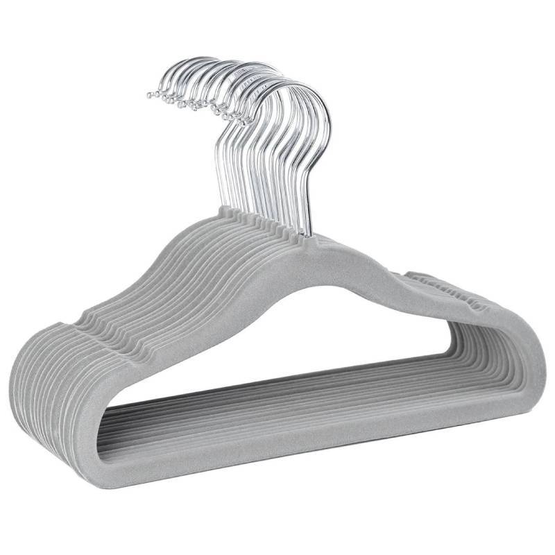Plastic Suede Baby Clothes Hangers With Nonslip Design For Kids Storage And Organization