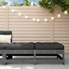 VidaXL Set of 2 Garden Footrests with Cushions, Patio Stools, Patio Chairs, Outdoor Balcony Furniture, 825585