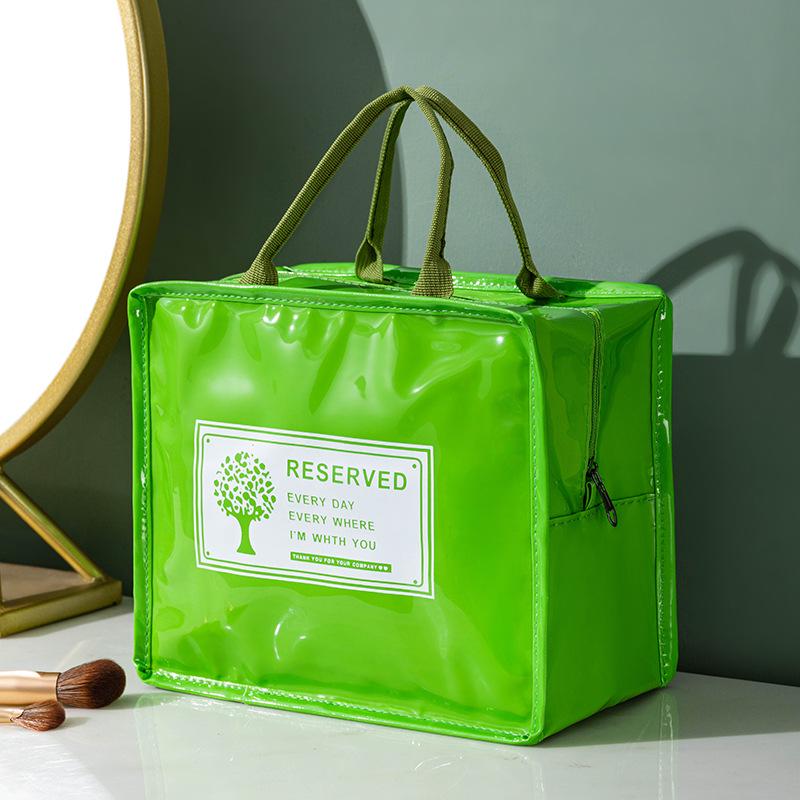 

Водонепроницаемая термосумка для ланча с утолщенным пакетом со льдом, большая коробка для бенто и сумка для пикника Small 21x11x17cm зелёный