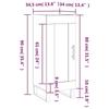 VidaXL Buffet blanc 34,5x34x90 cm bois d'ingénierie 830468