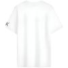 Calvin Klein Comfortable Commuting Minimalist Letter Print Cotton Basic Short Sleeve T-Shirt Men Tops Moonlight-White 40IC861