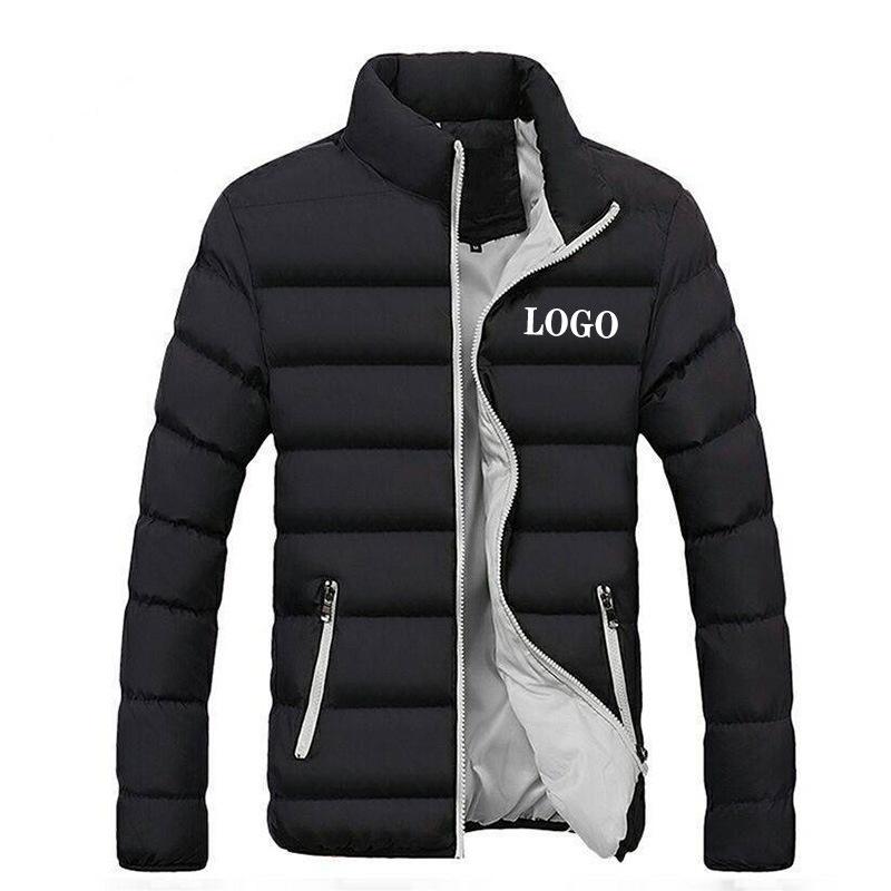 Winter New Thick Men Warm Parka Jackets Casual Men's Outwear Coats Solid Stand Collar Male Windbreak Cotton Padded Down Jacket