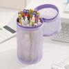 Mesh Mesh Pencil Case Love Heart Mesh Makeup Pouch Pencil Case Mesh Storage Bag  Girls Boys